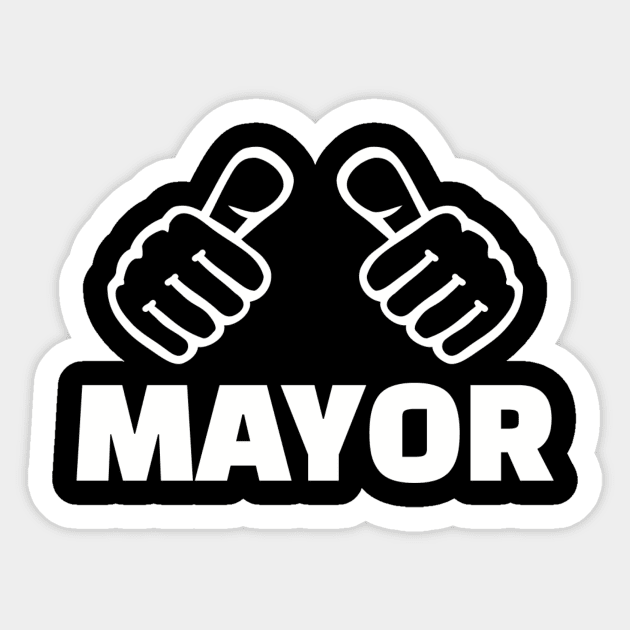 Mayor Sticker by Designzz